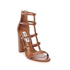 Steve Madden Daelene Ankle Strap Sandal In Cognac Leather size 9 1/2